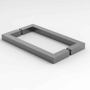 Deurgreep 19 x 19 mm, hoh 203 mm Brushed Gun Metal
