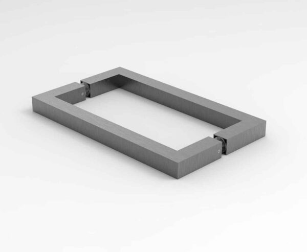 Deurgreep 19 x 19 mm, hoh 203 mm Brushed Gun Metal